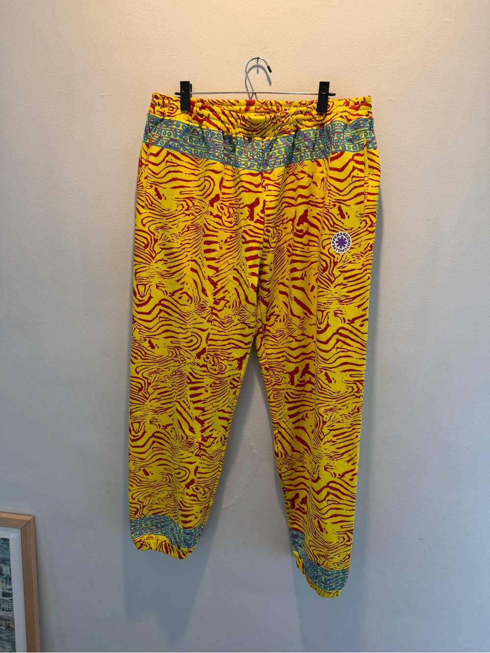 Red Hot Chili Peppers Bright Yellow & Red Patterned Jogger Pants - Picture 3 of 5